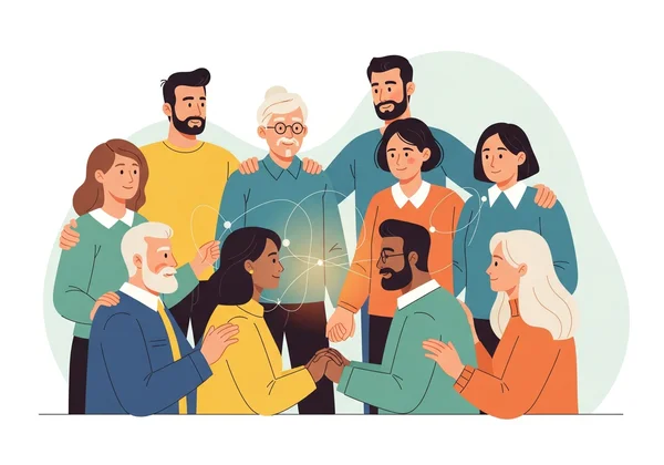 Mọi người kết nối, thể hiện sự đồng cảm