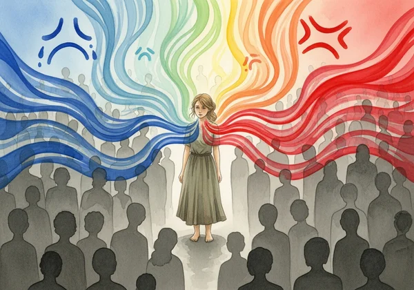 Hyper empathy overwhelm illustration