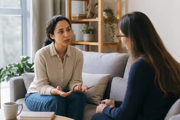 Cuộc trò chuyện bình tĩnh thể hiện sự lắng nghe chăm chú