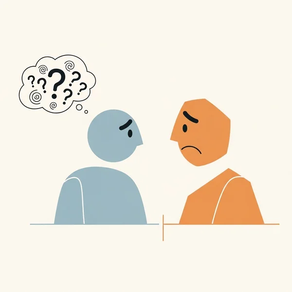 Abstract representation of a connection gap in empathy
