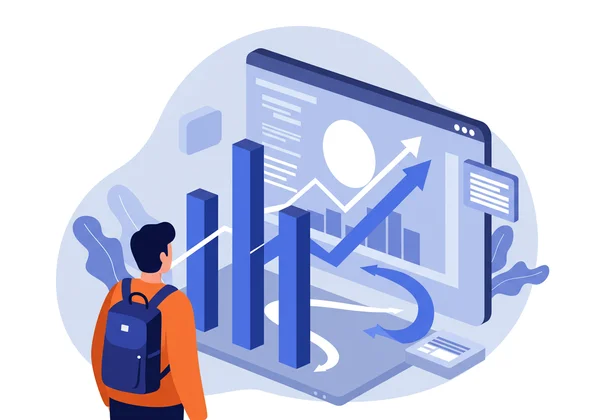 Person looking at growth opportunities from test results.