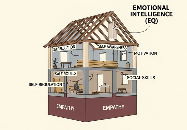 Empathy as a house foundation, EQ as the whole house.