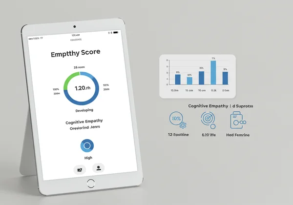 Digital display of an empathy score and personalized insights.