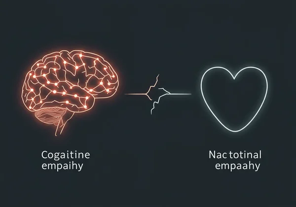 Diagram showing a glowing brain and a hollow heart outline.