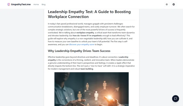 Leadership Empathy Test: A Guide to Boosting Workplace Connection