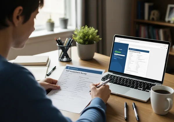 Person completing self assessment form